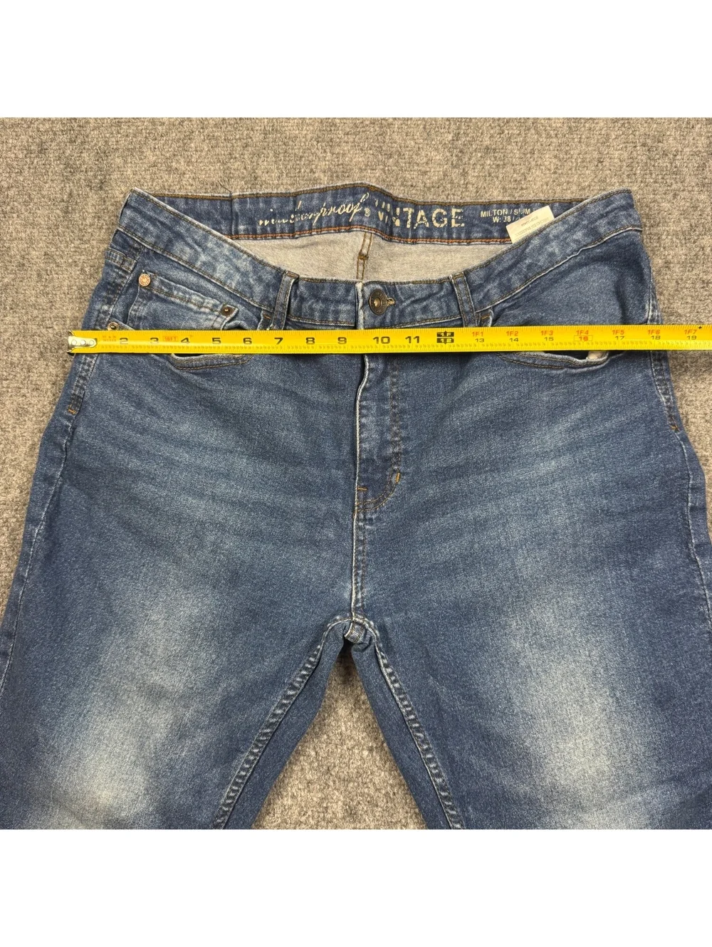 Weatherproof Vintage Slim Fit Men's Jeans 38x32 Blue Denim